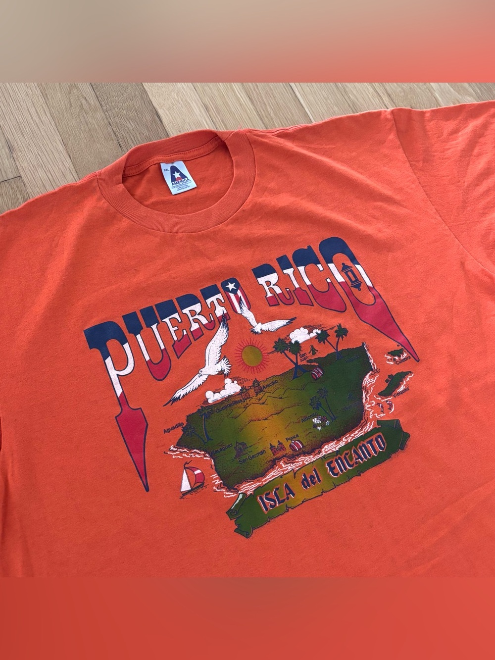Vintage 90s Puerto Rico Shirt XXL America Project Single Stitch Made In USA